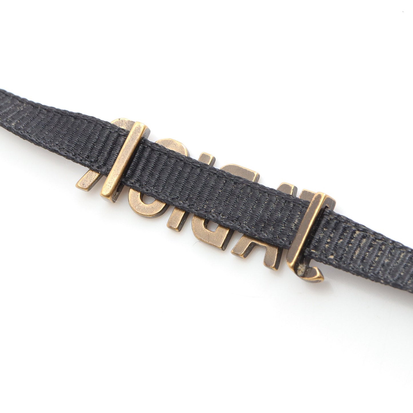 J'ADIOR チョーカー ネックレス ファブリック GP ブラック ゴールド ディオール