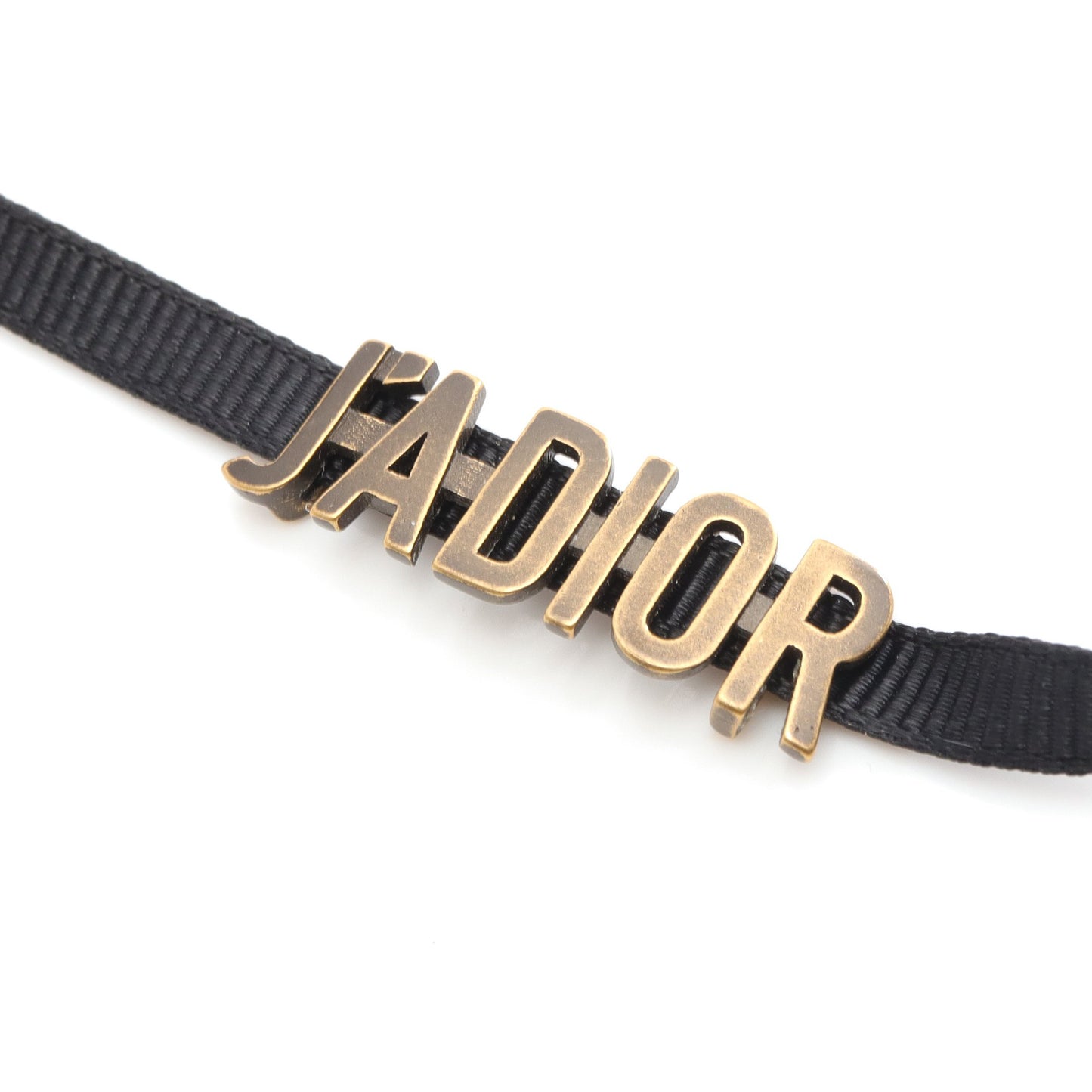 J'ADIOR チョーカー ネックレス ファブリック GP ブラック ゴールド ディオール