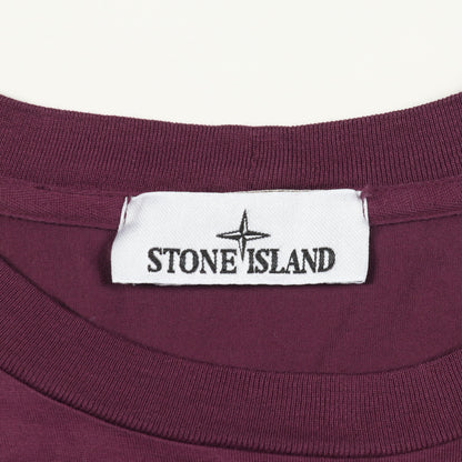 Tシャツ クルーネック 半袖 ロゴ コットン パープル ストーンアイランド トップス Stone Island