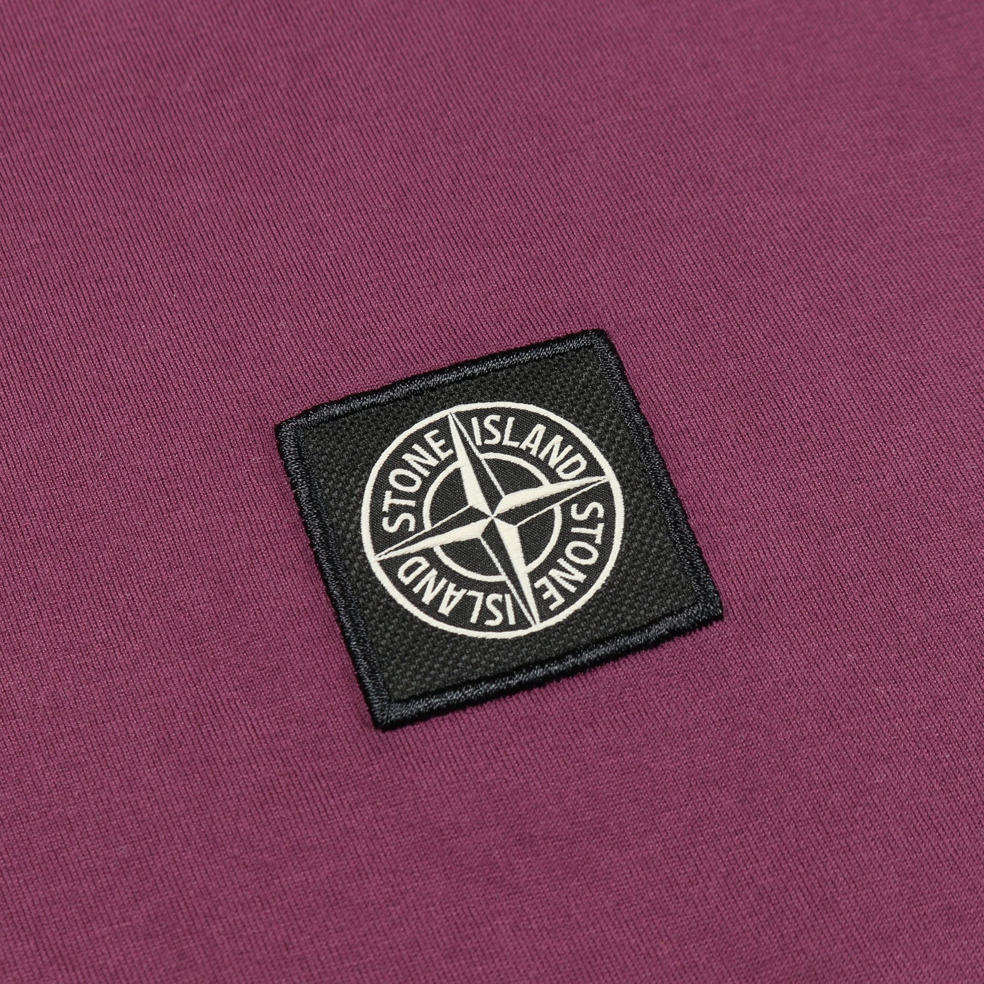 Tシャツ クルーネック 半袖 ロゴ コットン パープル ストーンアイランド トップス Stone Island