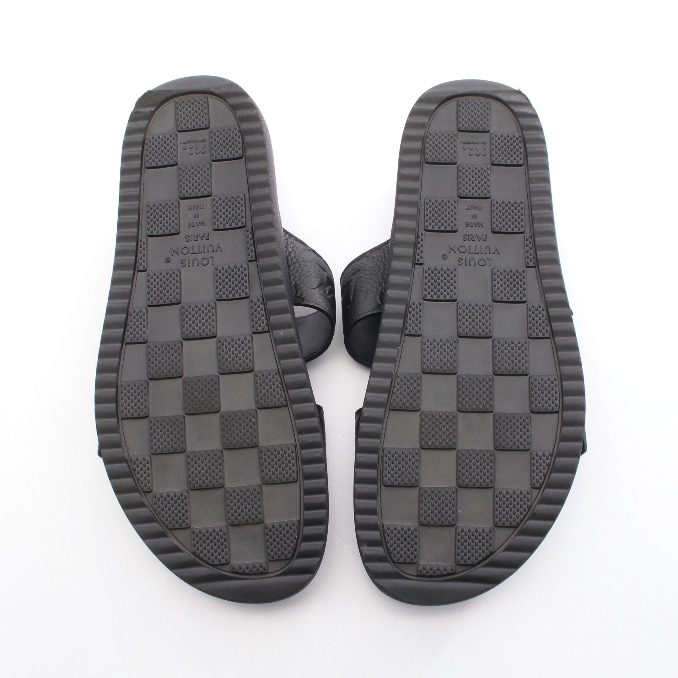 LVヴェニス ミュール モノグラム スライドサンダル レザー ブラック