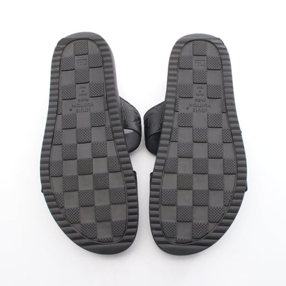 LVヴェニス ミュール モノグラム スライドサンダル レザー ブラック ルイヴィトン シューズ LOUIS VUITTON