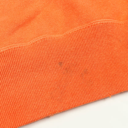 スウェットシャツ クルーネック プリント コットン オレンジ ヴィンテージ加工 ユーズド加工 セント マイケル トップス SAINT MICHAEL