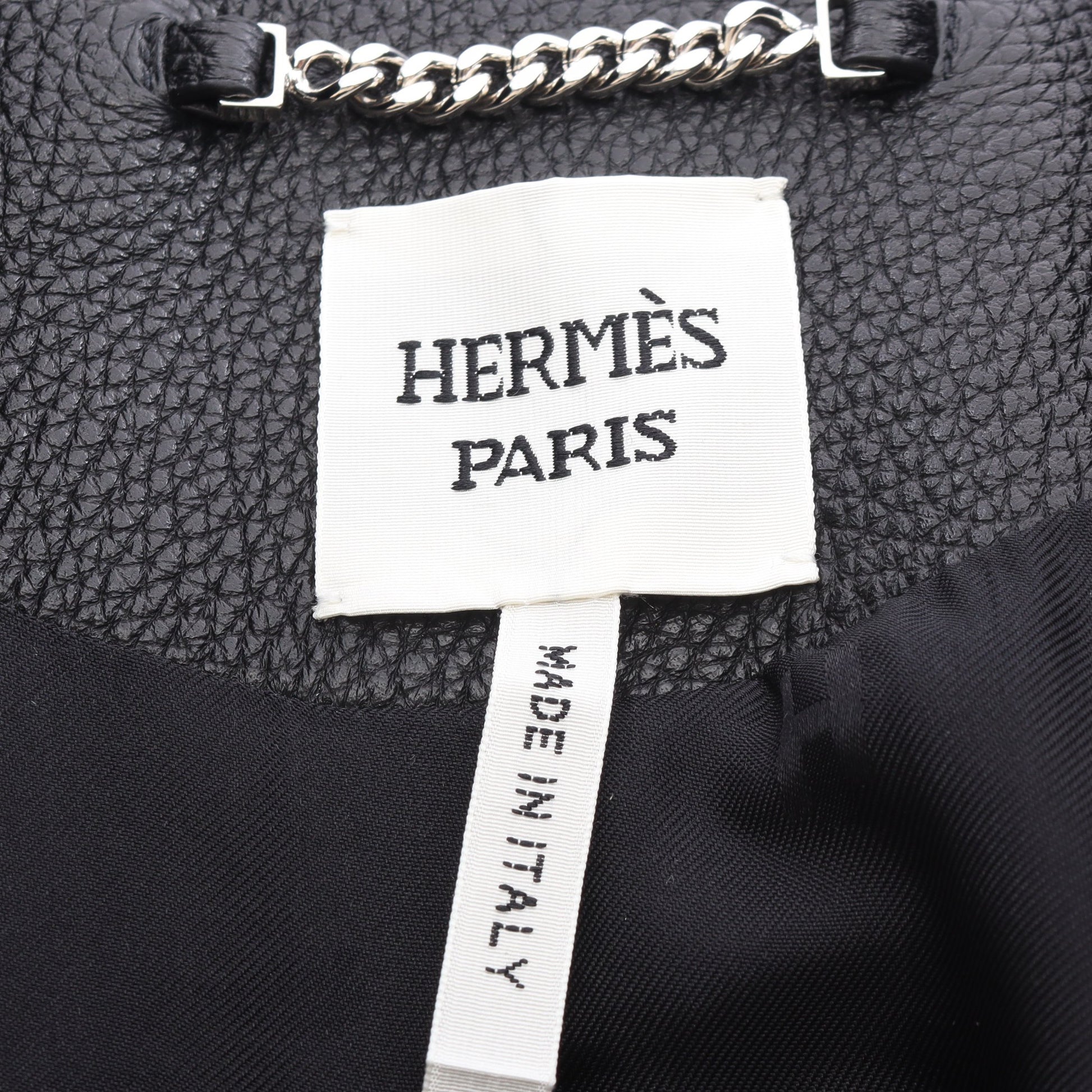 ブルゾン ジャケット レザー ブラック エルメス アウター HERMES