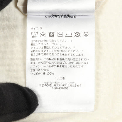半袖Tシャツ クルーネック ロゴ刺繍 コットン ホワイト モンクレール トップス MONCLER