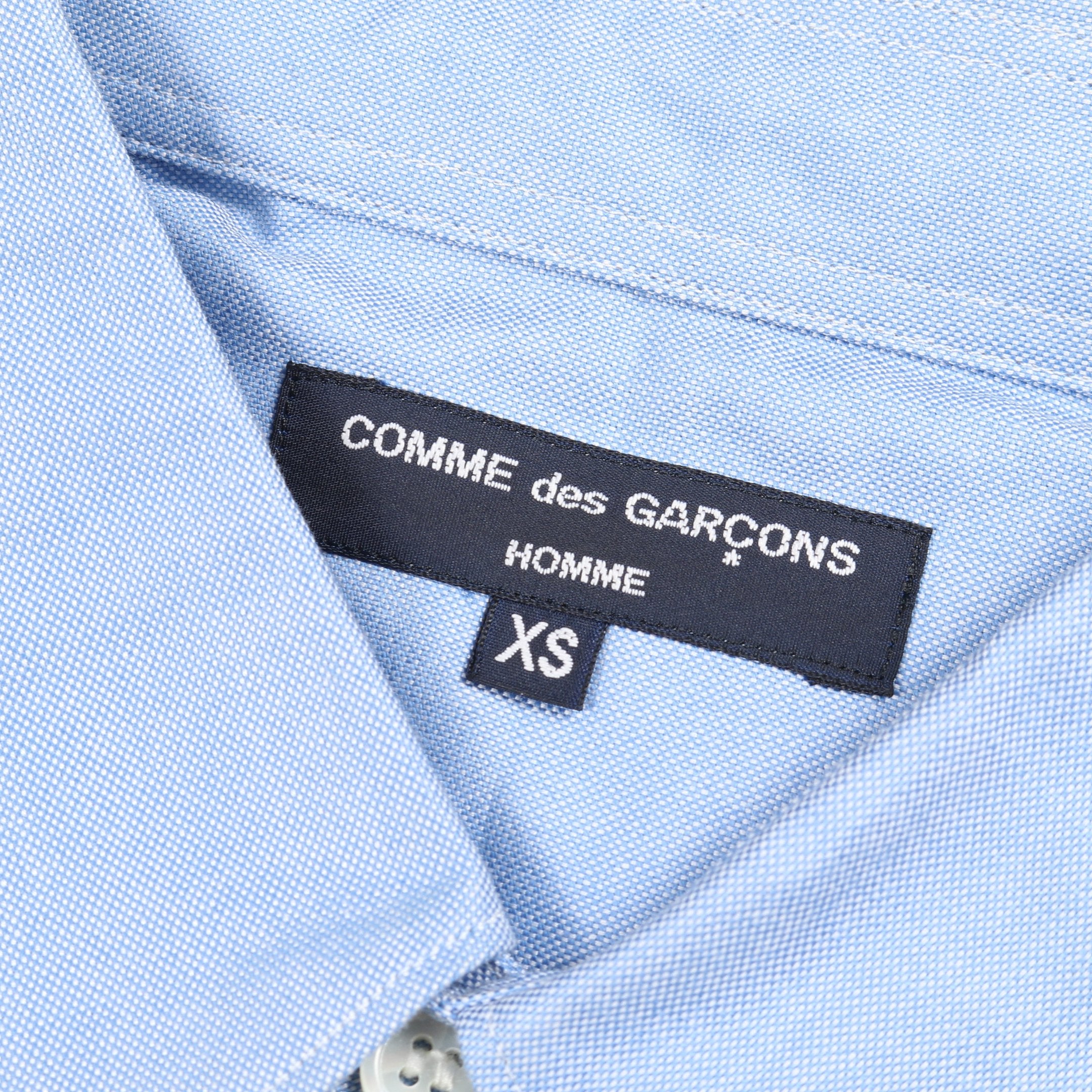 COMME des GARCONS SHIRT コムデギャルソン シャツ ブラウス ホワイト ブルー系 サイズ:XS ストライプ ギンガムチェック 切替 パッチワーク コットン 長袖 シャツ フランス製 トップス【レディース】【中古】 COMME des GARCONS SHIRT コムデギャルソンシャツ パッチワーク