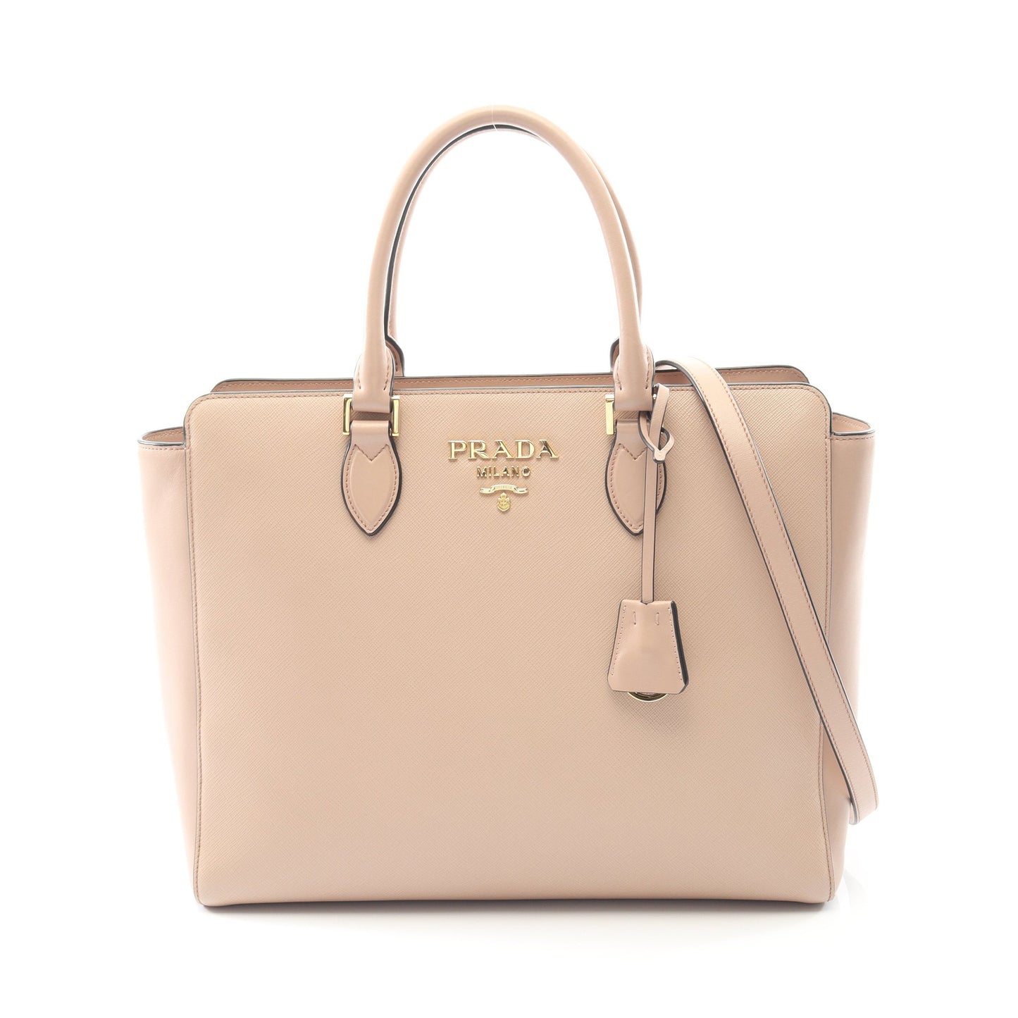 ハンドバッグ トートバッグ サフィアーノレザー ピンクベージュ 2WAY プラダ バッグ PRADA