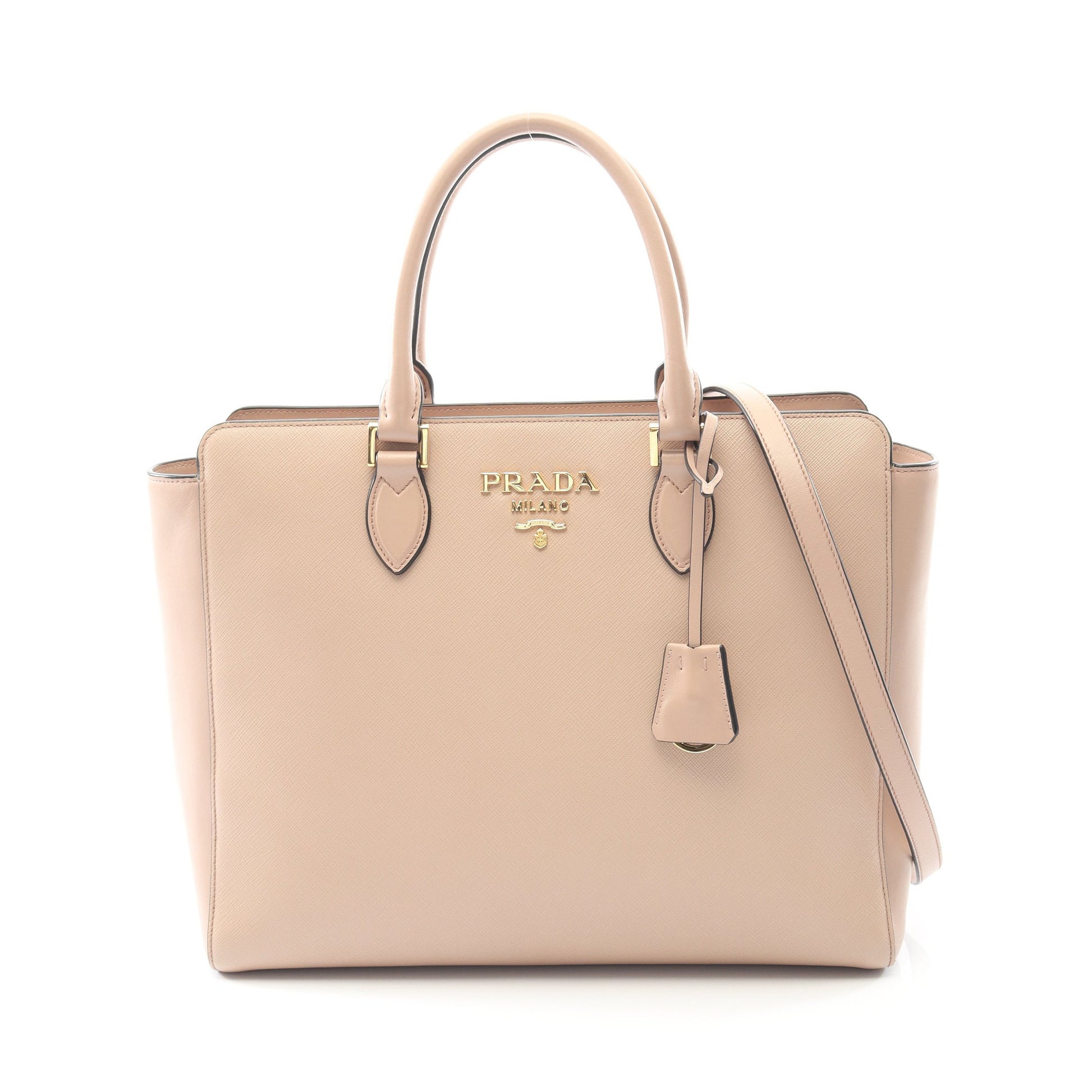 ハンドバッグ トートバッグ サフィアーノレザー ピンクベージュ 2WAY プラダ バッグ PRADA