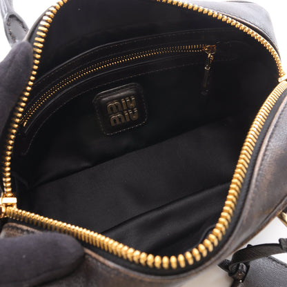 MATELASSE マテラッセ ハンドバッグ レザー ブラウン ヴィンテージ加工 2WAY ミュウミュウ バッグ miu miu