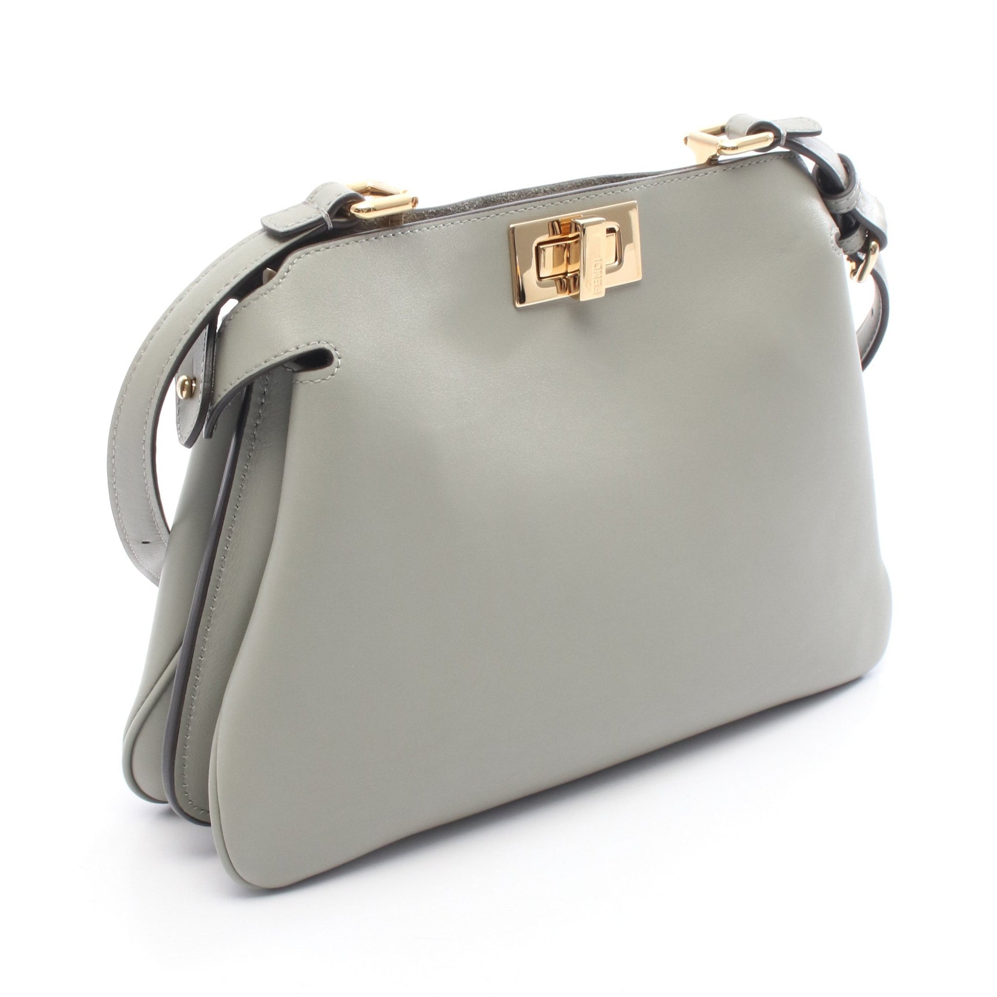 ピーカブー ソフト スモール ショルダーバッグ レザー ライトグリーン フェンディ バッグ FENDI