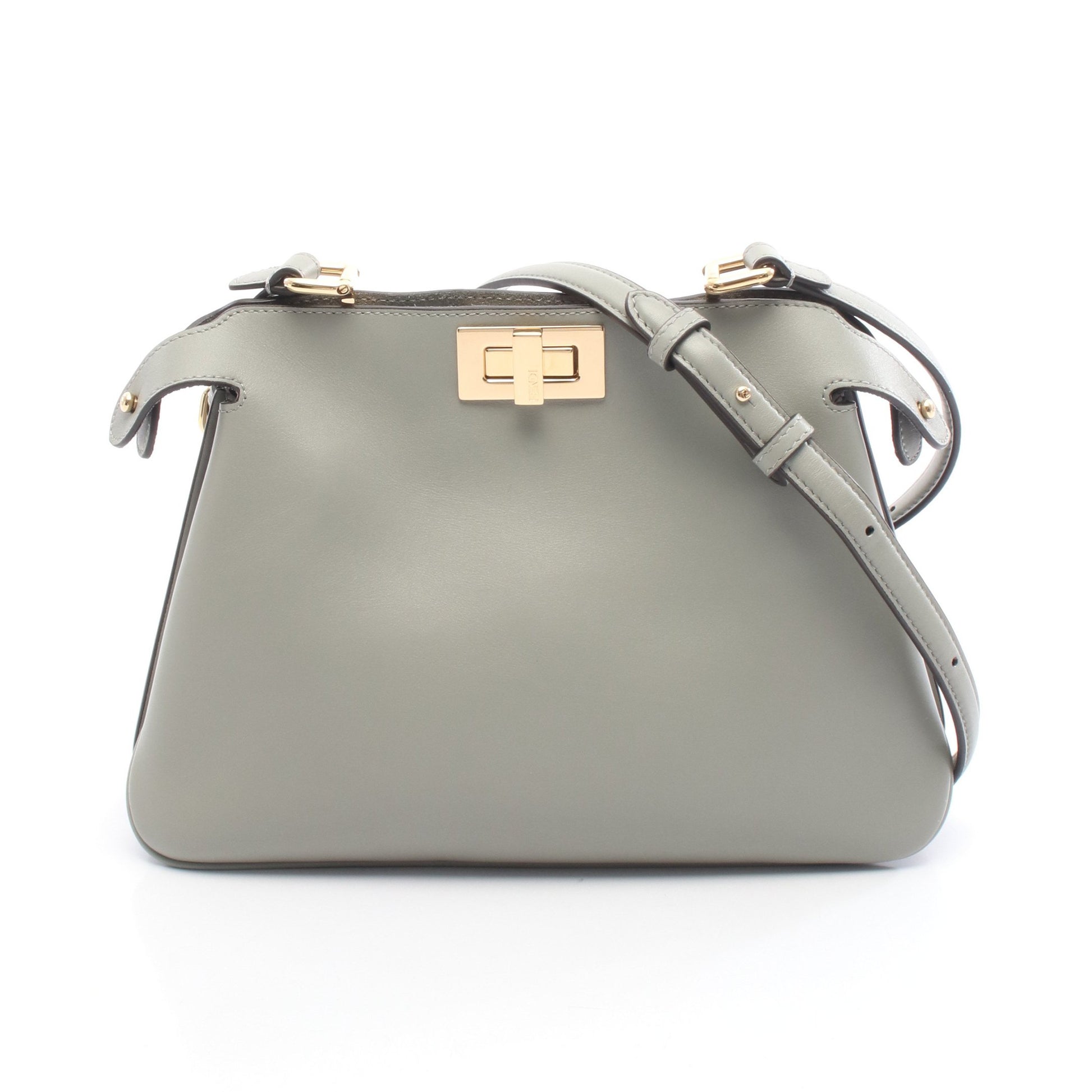 ピーカブー ソフト スモール ショルダーバッグ レザー ライトグリーン フェンディ バッグ FENDI