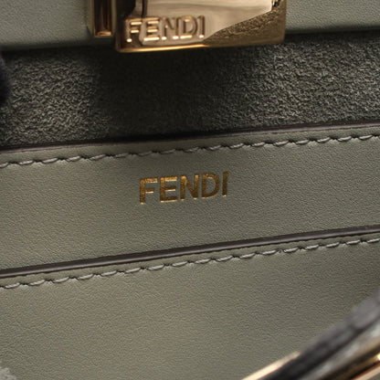 ピーカブー ソフト スモール ショルダーバッグ レザー ライトグリーン フェンディ バッグ FENDI