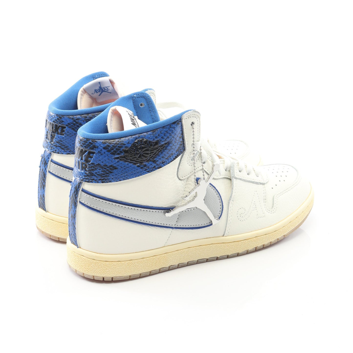 NIKE JORDAN AIR SHIP SP × AWAKE NY ハイカットスニーカー レザー フェイクレザー ファブリック ホワイト ブルー ナイキ シューズ NIKE