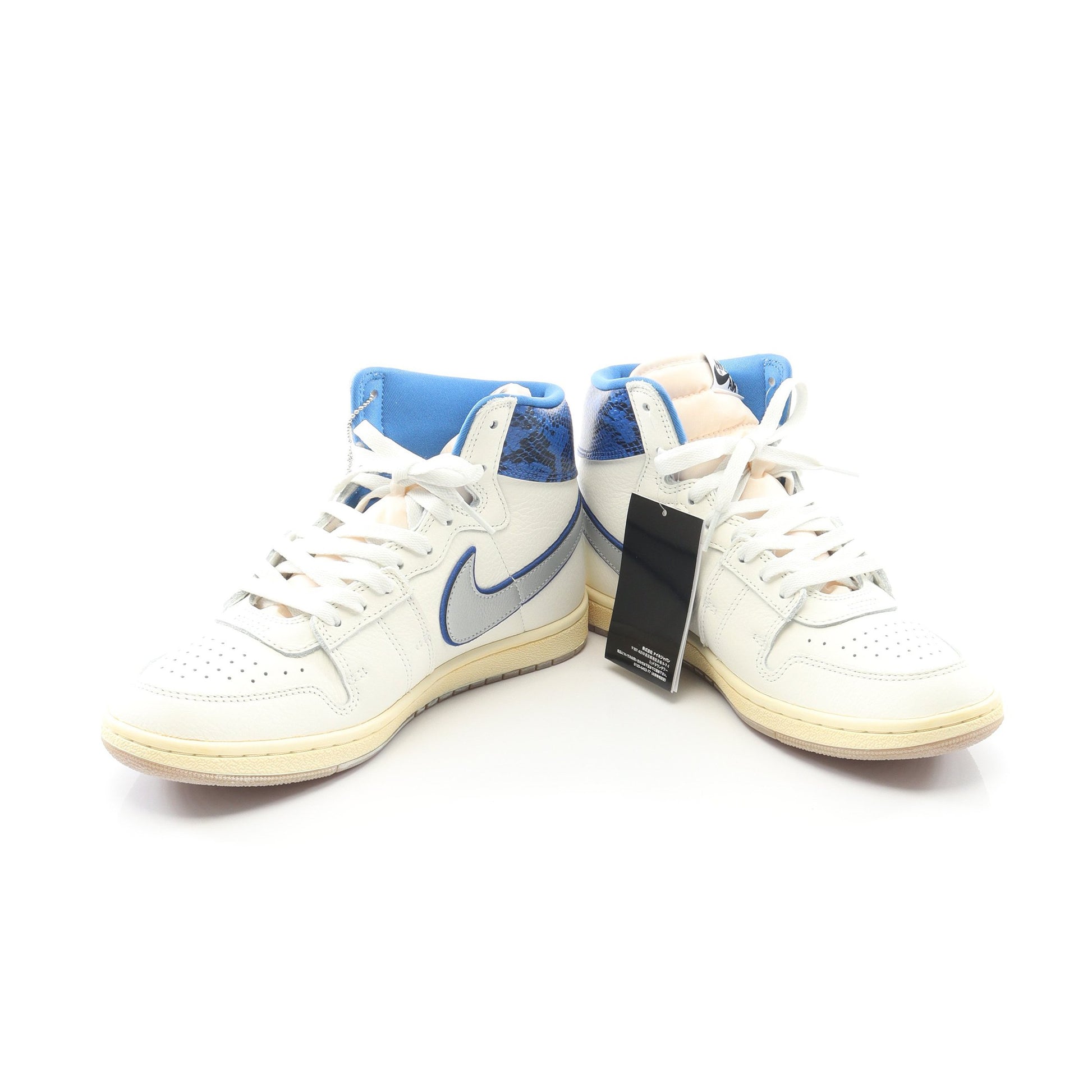 NIKE JORDAN AIR SHIP SP × AWAKE NY ハイカットスニーカー レザー フェイクレザー ファブリック ホワイト ブルー ナイキ シューズ NIKE