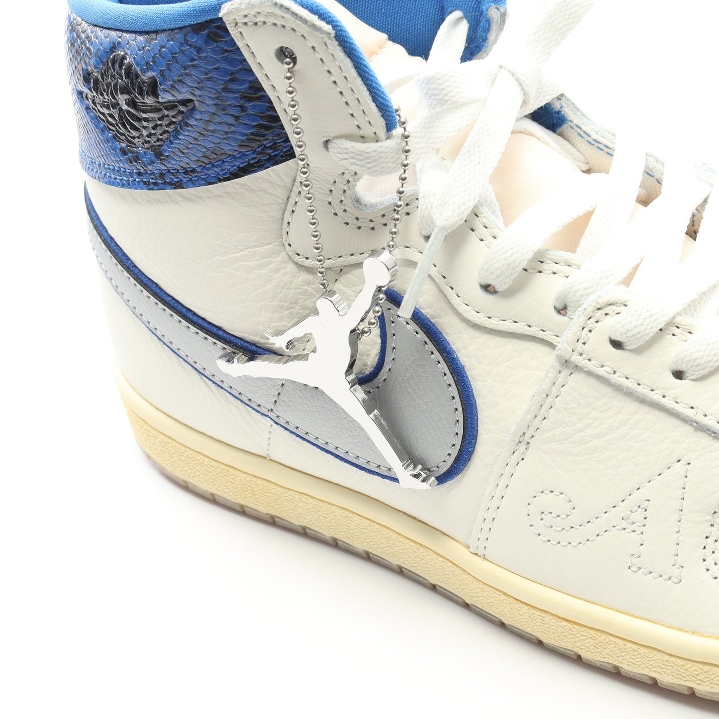 NIKE JORDAN AIR SHIP SP × AWAKE NY ハイカットスニーカー レザー フェイクレザー ファブリック ホワイト ブルー ナイキ シューズ NIKE