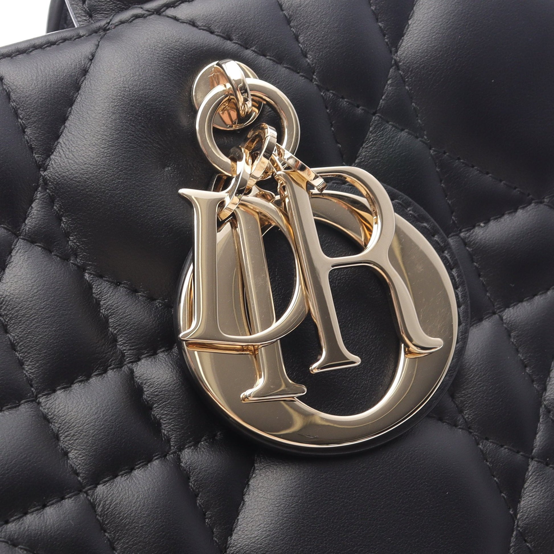 BOOK TOTE ブックトート ミディアム マイクロカナージュ ハンドバッグ トートバッグ レザー ブラック 2WAY クリスチャンディオール バッグ Christian Dior