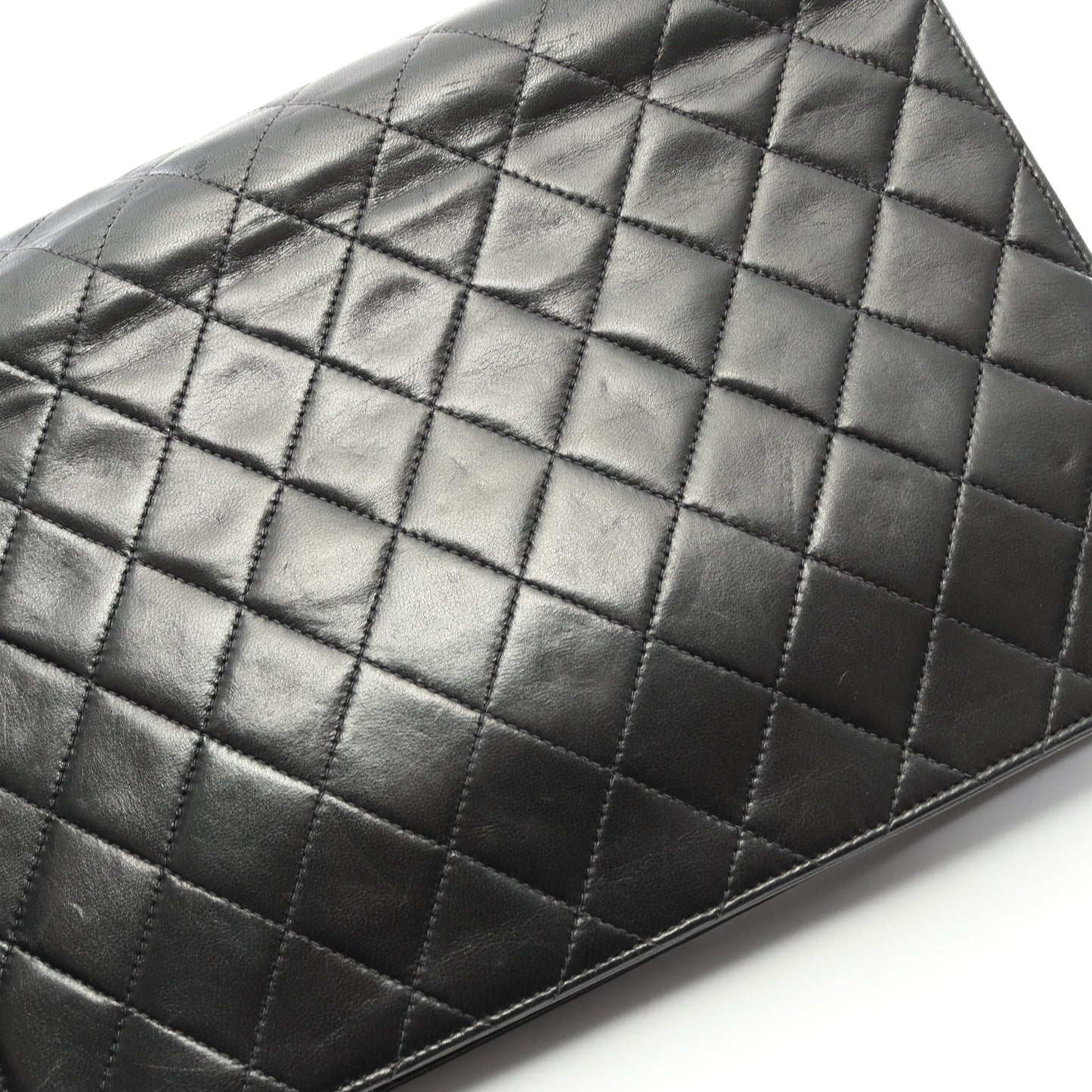 マトラッセ シングルフラップ チェーンショルダーバッグ ラムスキン ブラック ゴールド金具 シャネル バッグ CHANEL