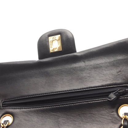 マトラッセ Wフラップ Wチェーンショルダーバッグ ラムスキン ブラック ゴールド金具 シャネル バッグ CHANEL