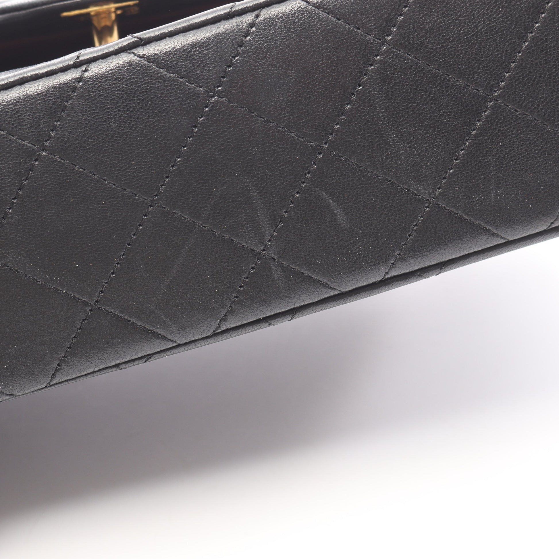 マトラッセ Wフラップ Wチェーンショルダーバッグ ラムスキン ブラック ゴールド金具 シャネル バッグ CHANEL