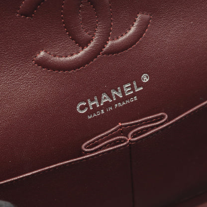 マトラッセ Wフラップ Wチェーンショルダーバッグ キャビアスキン ブラック シルバー金具 シャネル バッグ CHANEL