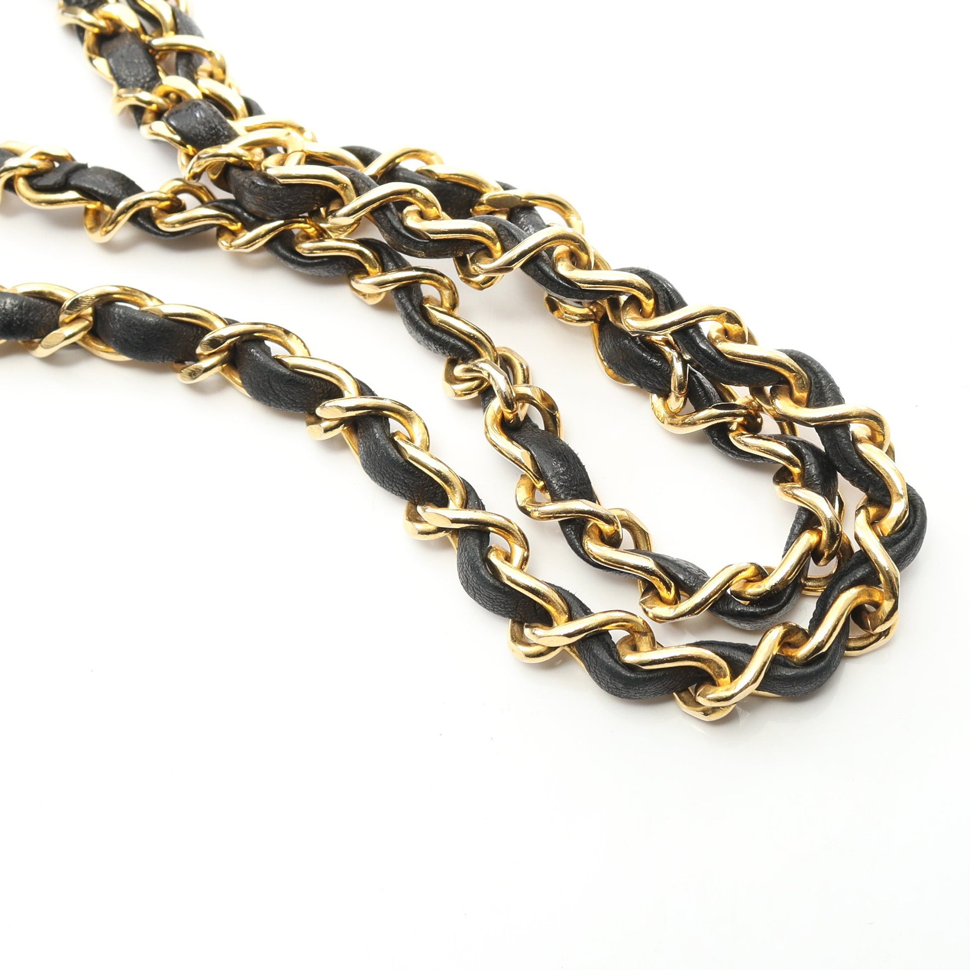 マトラッセ Wフラップ Wチェーンショルダーバッグ ラムスキン ブラック ゴールド金具 ヴィンテージ シャネル バッグ CHANEL