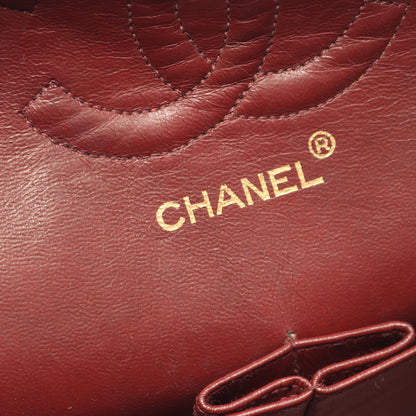 マトラッセ Wフラップ Wチェーンショルダーバッグ ラムスキン ブラック ゴールド金具 ヴィンテージ シャネル バッグ CHANEL