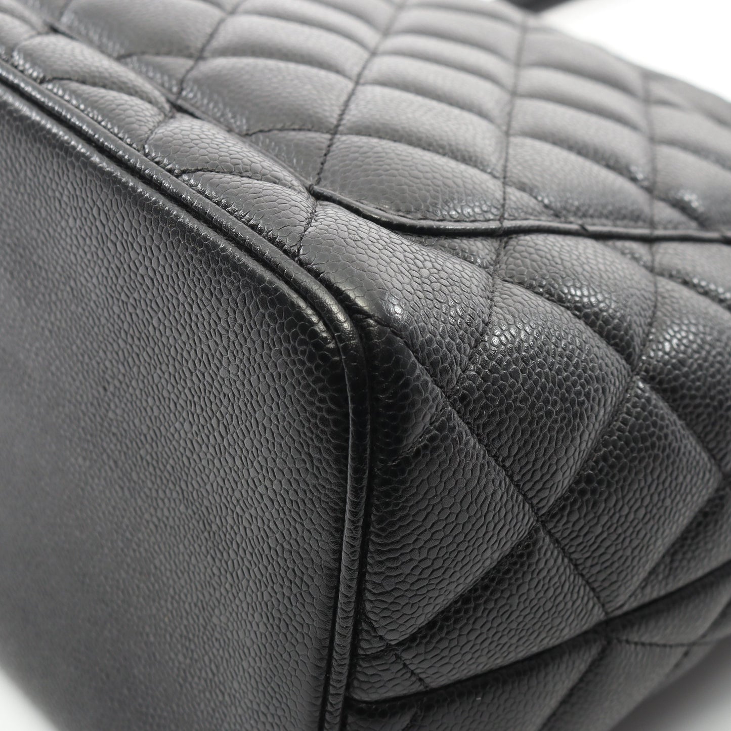 復刻トート ハンドバッグ トートバッグ キャビアスキン ブラック シルバー金具 シャネル バッグ CHANEL