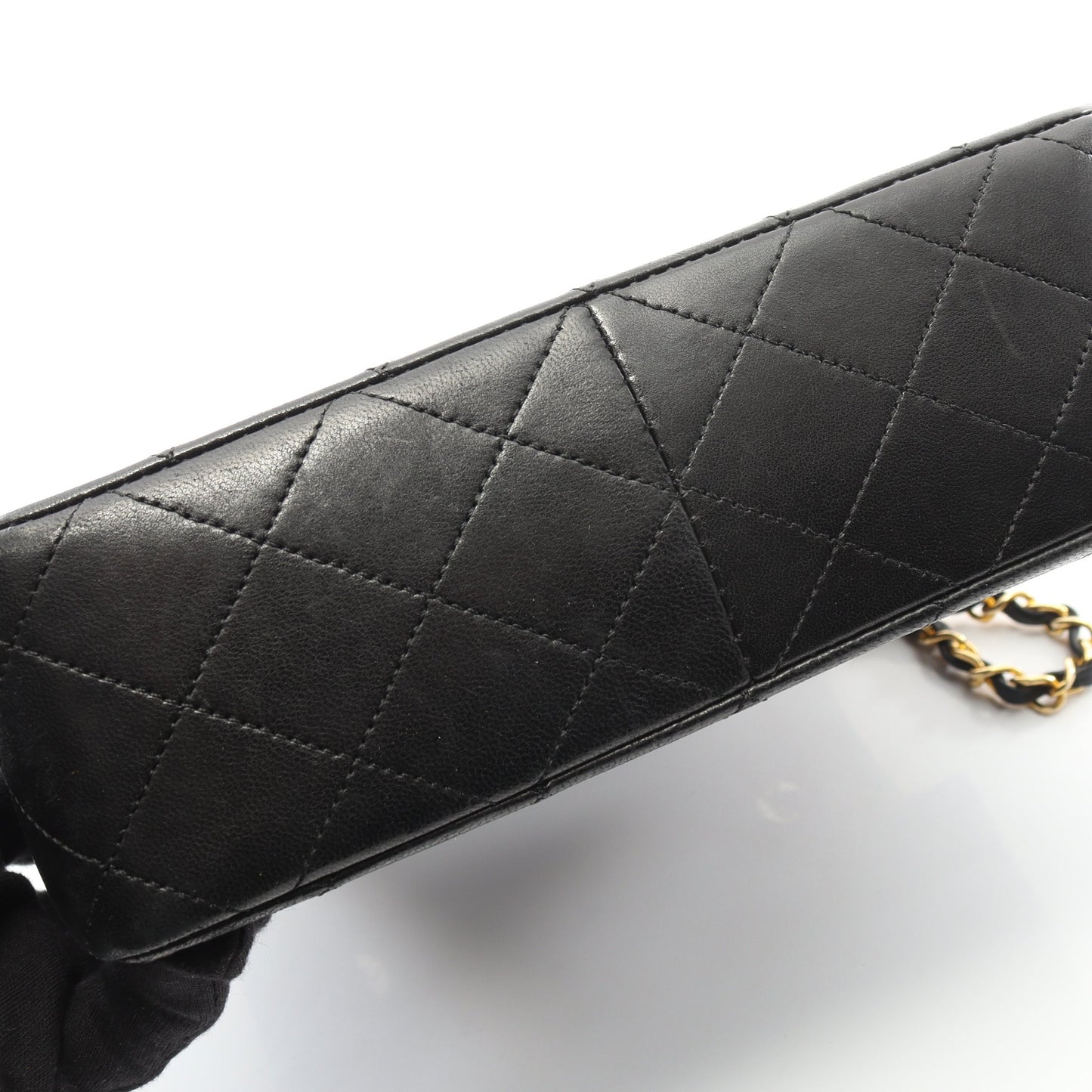 ミニマトラッセ20 チェーンショルダーバッグ ラムスキン ブラック ゴールド金具 ヴィンテージ シャネル バッグ CHANEL