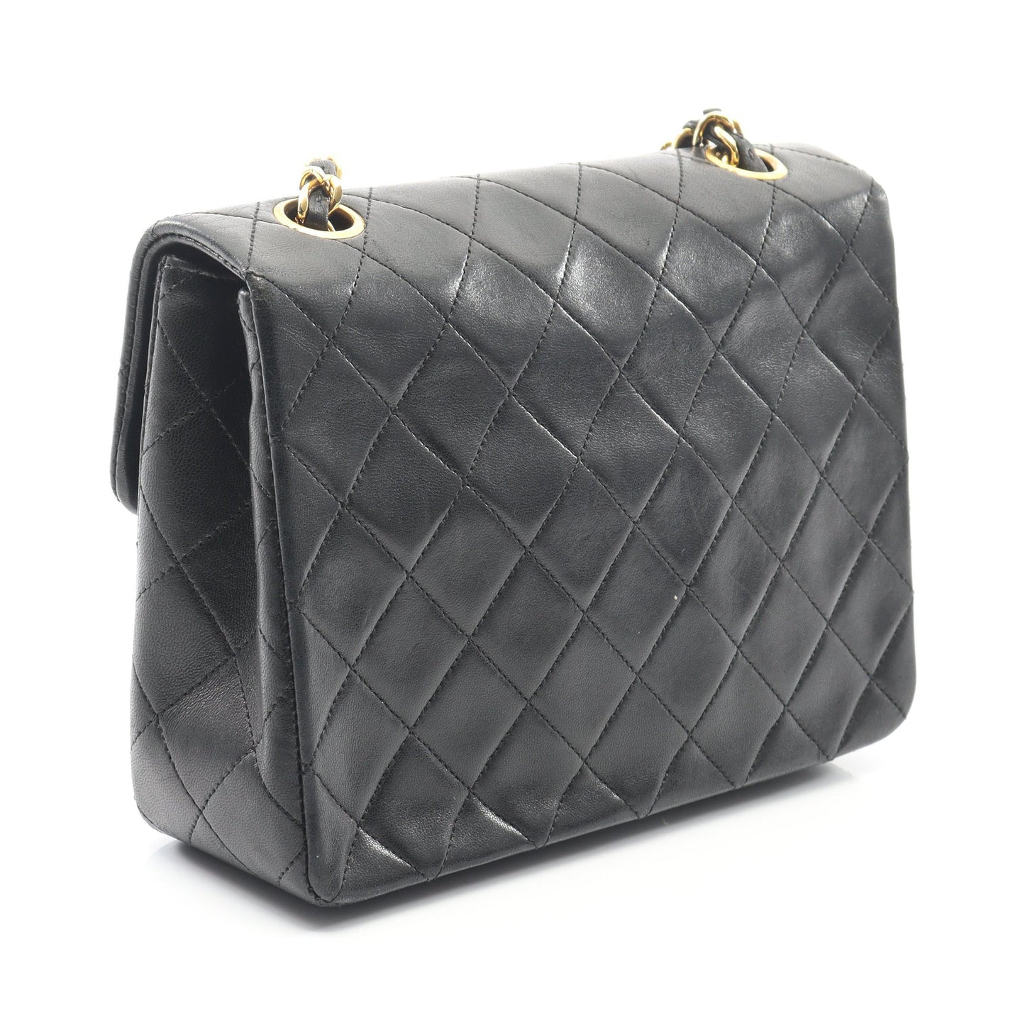 ミニマトラッセ20 チェーンショルダーバッグ ラムスキン ブラック ゴールド金具 ヴィンテージ シャネル バッグ CHANEL