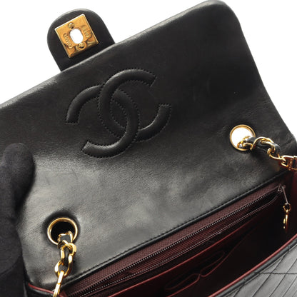 ミニマトラッセ20 チェーンショルダーバッグ ラムスキン ブラック ゴールド金具 ヴィンテージ シャネル バッグ CHANEL