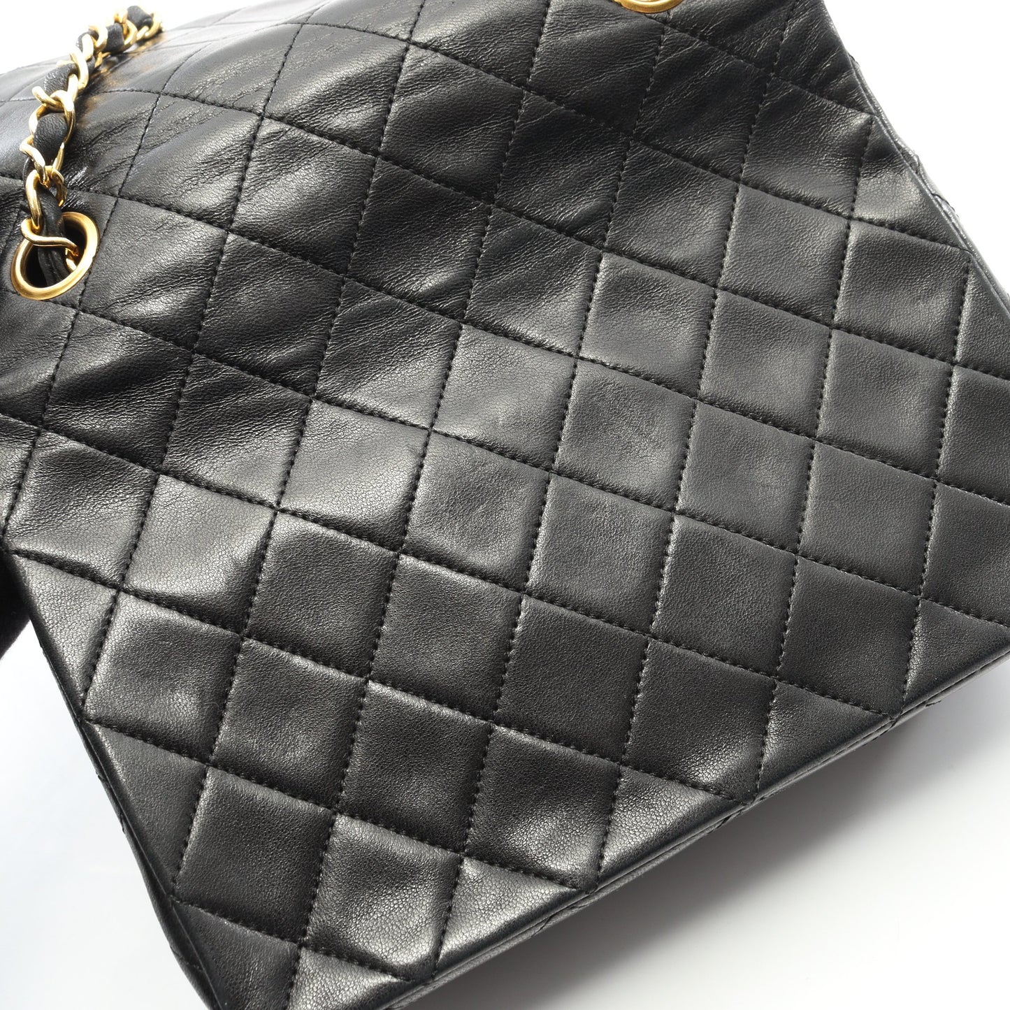 ミニマトラッセ20 チェーンショルダーバッグ ラムスキン ブラック ゴールド金具 ヴィンテージ シャネル バッグ CHANEL