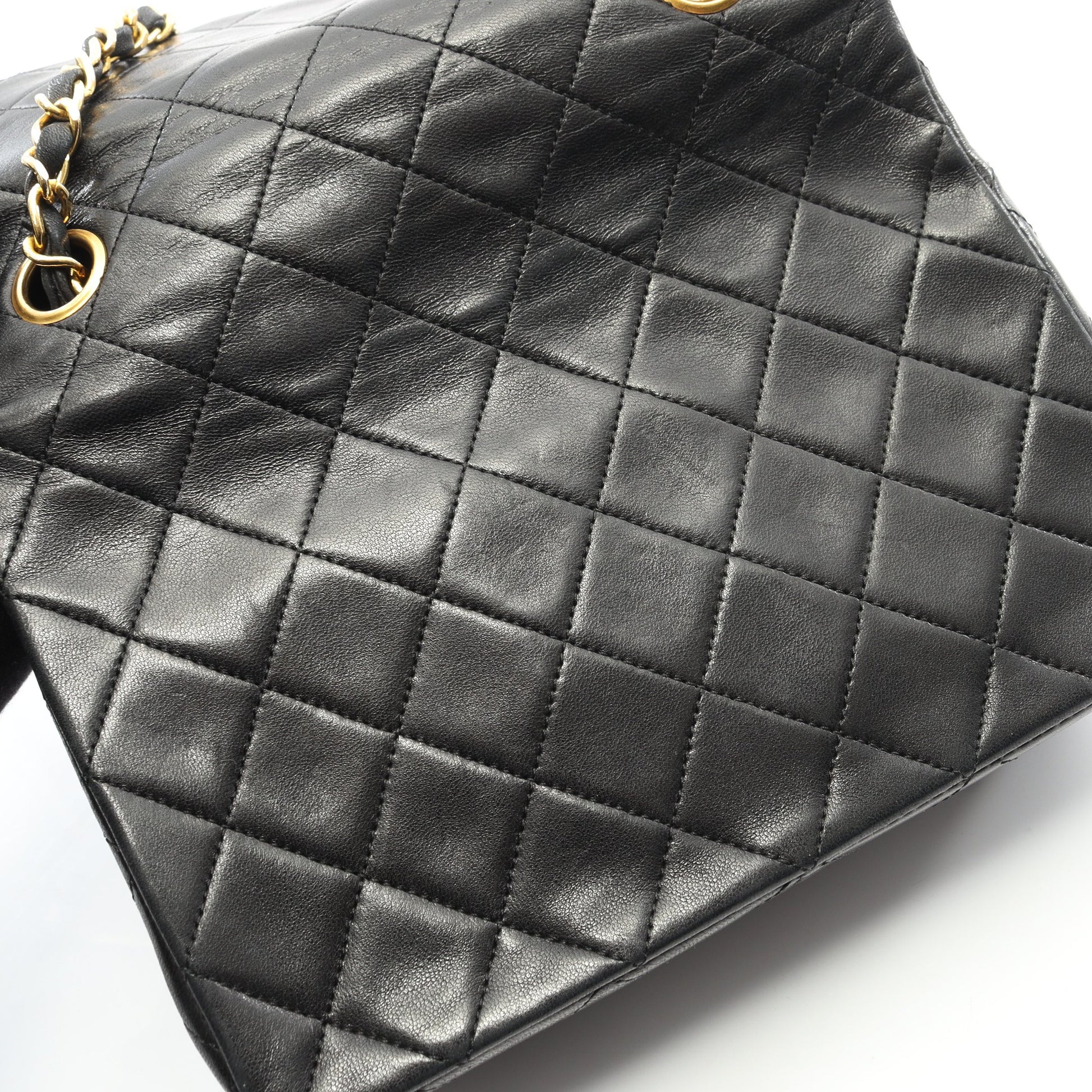 ミニマトラッセ20 チェーンショルダーバッグ ラムスキン ブラック ゴールド金具 ヴィンテージ シャネル バッグ CHANEL