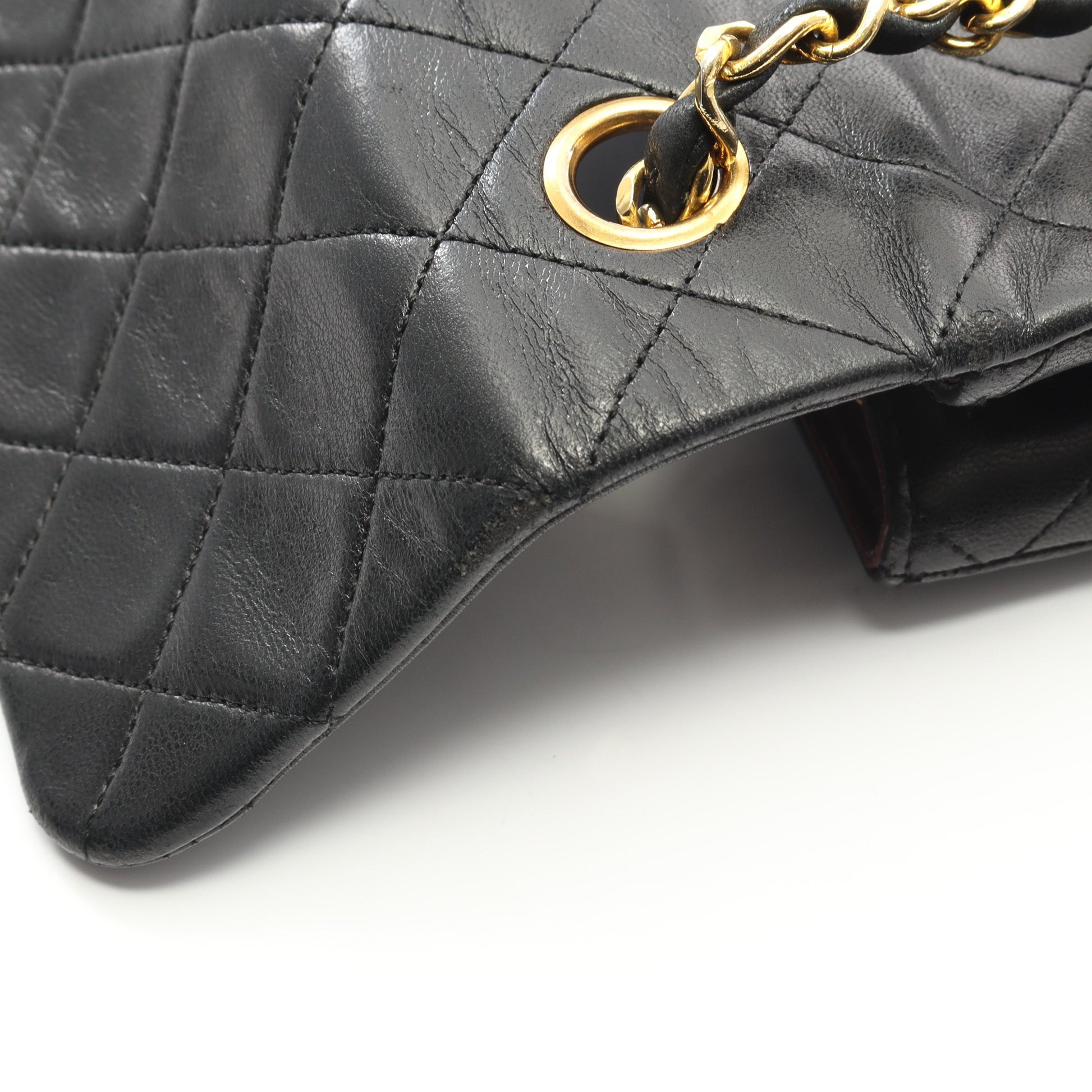 ミニマトラッセ20 チェーンショルダーバッグ ラムスキン ブラック ゴールド金具 ヴィンテージ シャネル バッグ CHANEL