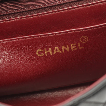 マトラッセ ダイアナフラップ チェーンショルダーバッグ ラムスキン ブラック ゴールド金具 シャネル バッグ CHANEL