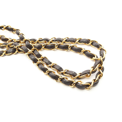 マトラッセ ダイアナフラップ チェーンショルダーバッグ ラムスキン ブラック ゴールド金具 シャネル バッグ CHANEL