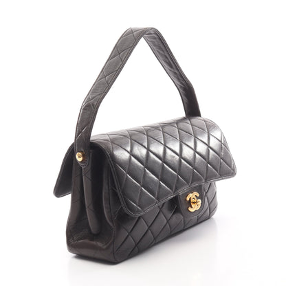 マトラッセ ダブルフェイス ハンドバッグ ラムスキン ブラック ゴールド金具 シャネル バッグ CHANEL