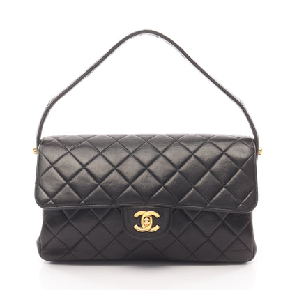 マトラッセ ダブルフェイス ハンドバッグ ラムスキン ブラック ゴールド金具 シャネル バッグ CHANEL