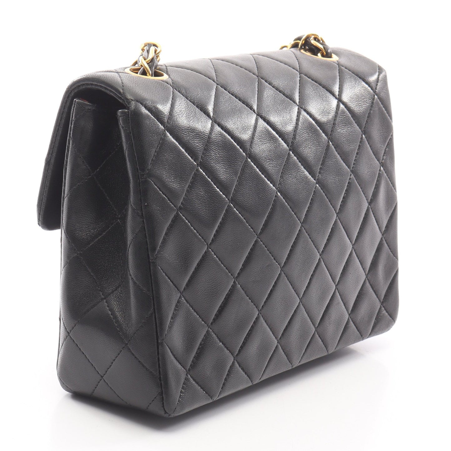 ミニマトラッセ20 チェーンショルダーバッグ ラムスキン ブラック ゴールド金具 シャネル バッグ CHANEL