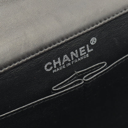 チョコバー チェーンショルダーバッグ ラムスキン ブラック シルバー金具 シャネル バッグ CHANEL