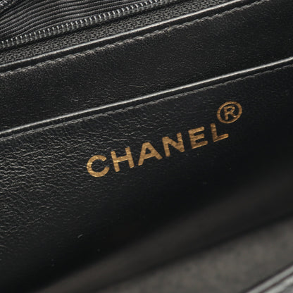 マトラッセ シングルフラップ チェーンショルダーバッグ ラムスキン ブラック ゴールド金具 シャネル バッグ CHANEL