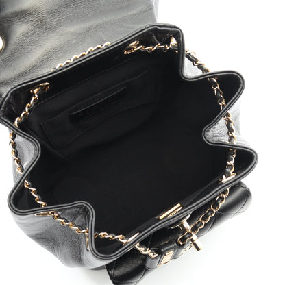 マトラッセ バックパック リュックサック レザー ブラック ゴールド金具 シャネル バッグ CHANEL