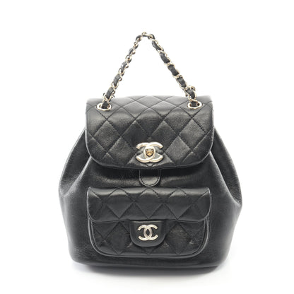 マトラッセ バックパック リュックサック レザー ブラック ゴールド金具 シャネル バッグ CHANEL