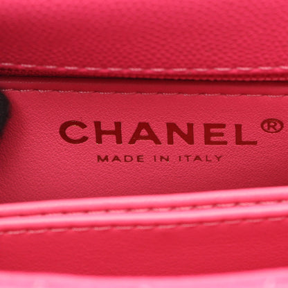 ココハンドルXXS トップハンドル ハンドバッグ キャビアスキン ピンクパープル ゴールド金具 2WAY シャネル バッグ CHANEL