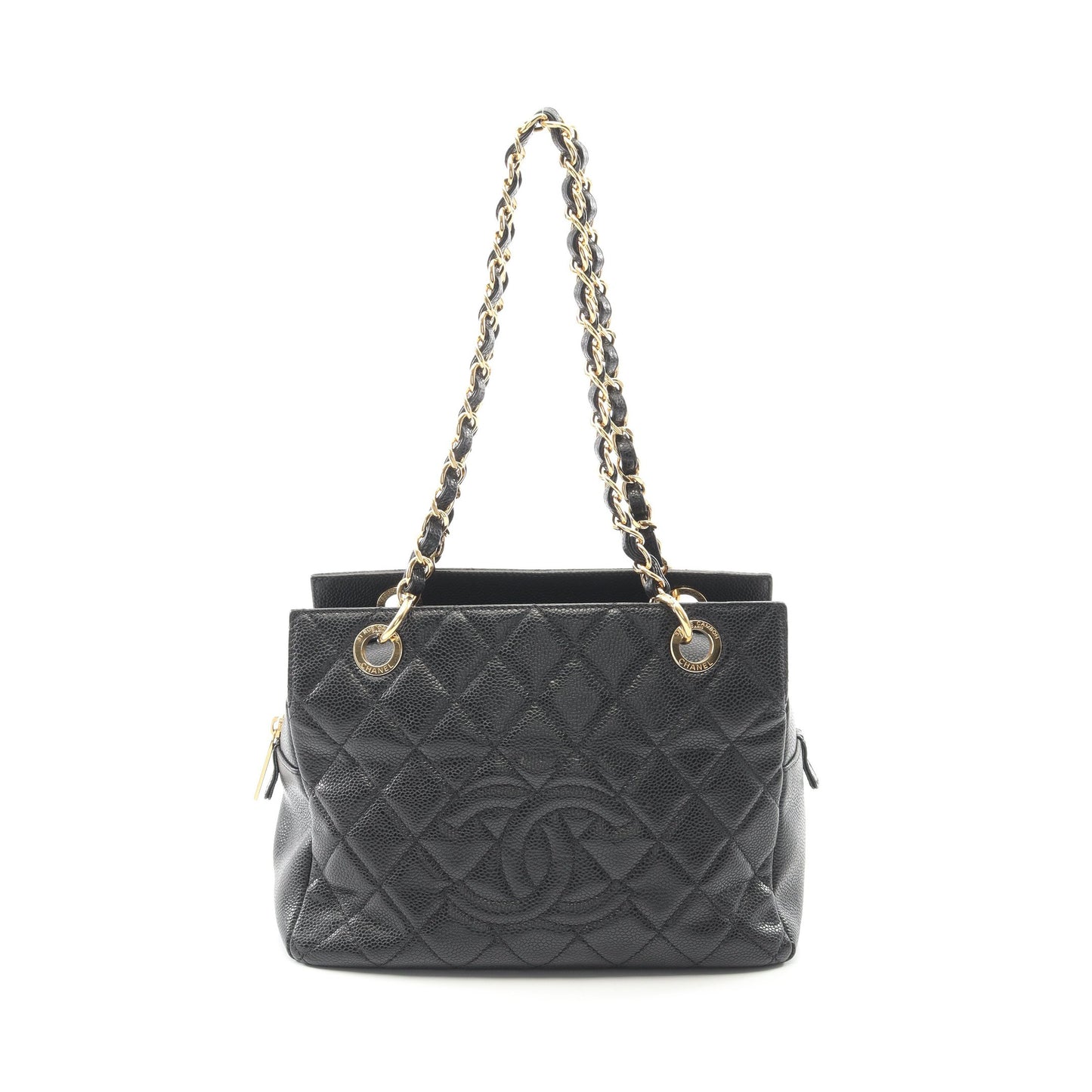 マトラッセ チェーンショルダーバッグ キャビアスキン ブラック ゴールド金具 シャネル バッグ CHANEL