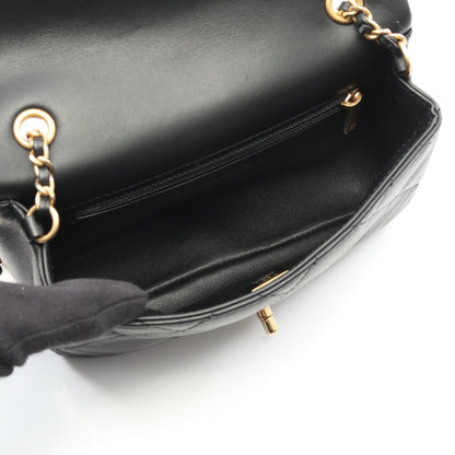 マトラッセ チェーンショルダーバッグ ラムスキン ブラック ゴールド金具 シャネル バッグ CHANEL