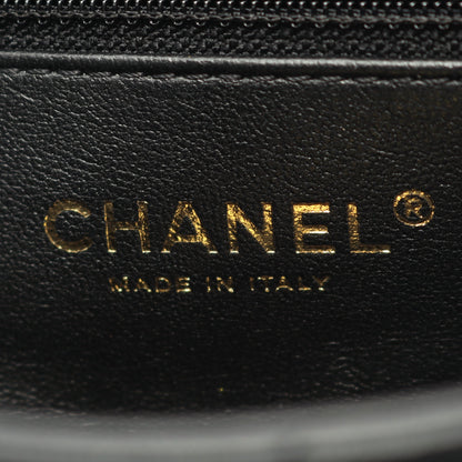 マトラッセ チェーンショルダーバッグ ラムスキン ブラック ゴールド金具 シャネル バッグ CHANEL