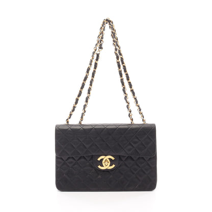 デカマトラッセ34 Wチェーンショルダーバッグ ラムスキン ブラック ゴールド金具 シャネル バッグ CHANEL