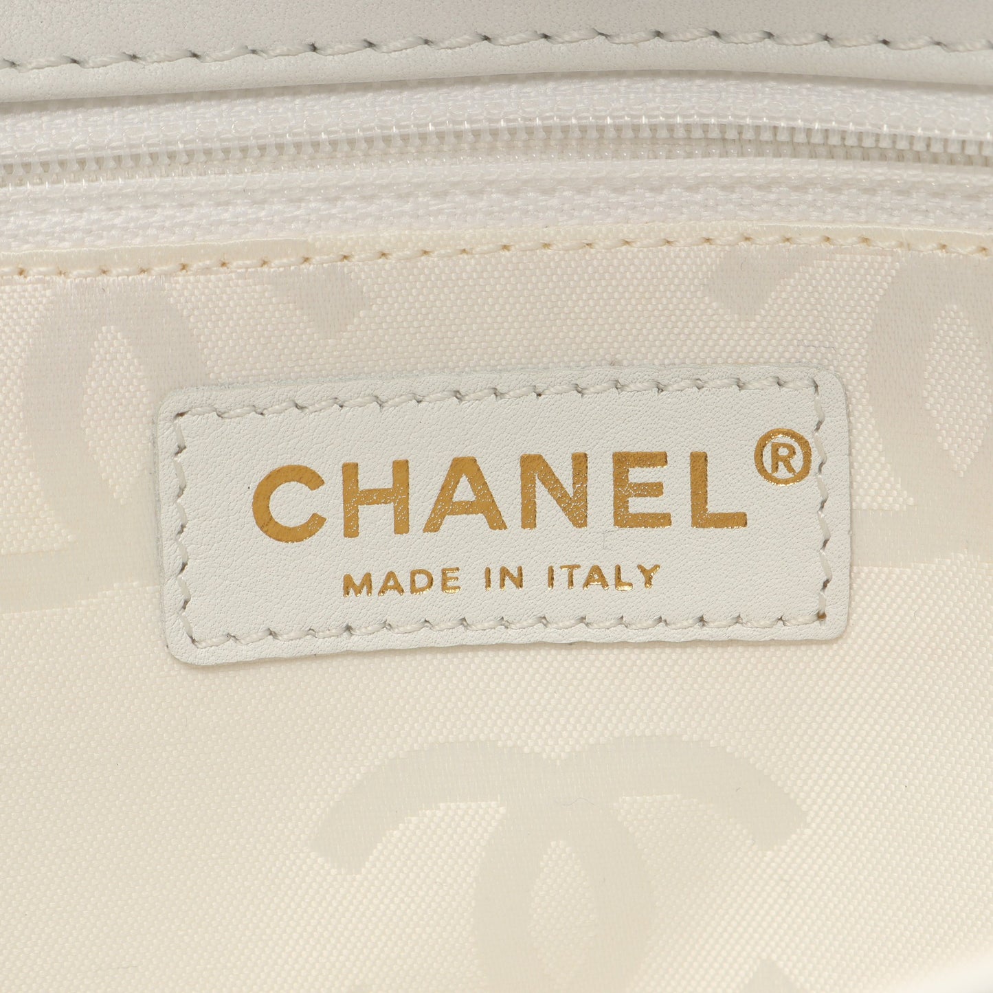 ワイルドステッチ ハンドバッグ レザー ホワイト ゴールド金具 シャネル バッグ CHANEL