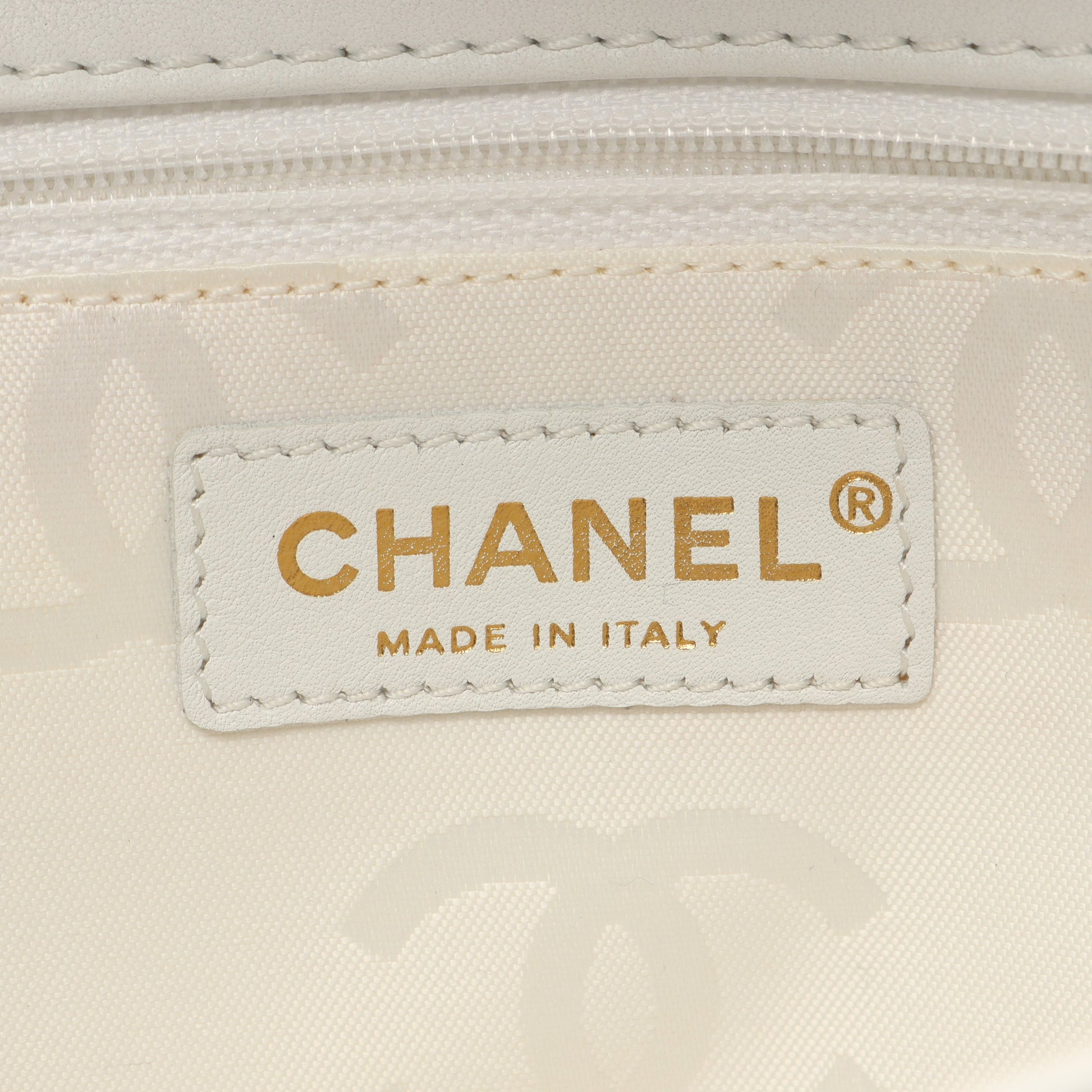 ワイルドステッチ ハンドバッグ レザー ホワイト ゴールド金具 シャネル バッグ CHANEL
