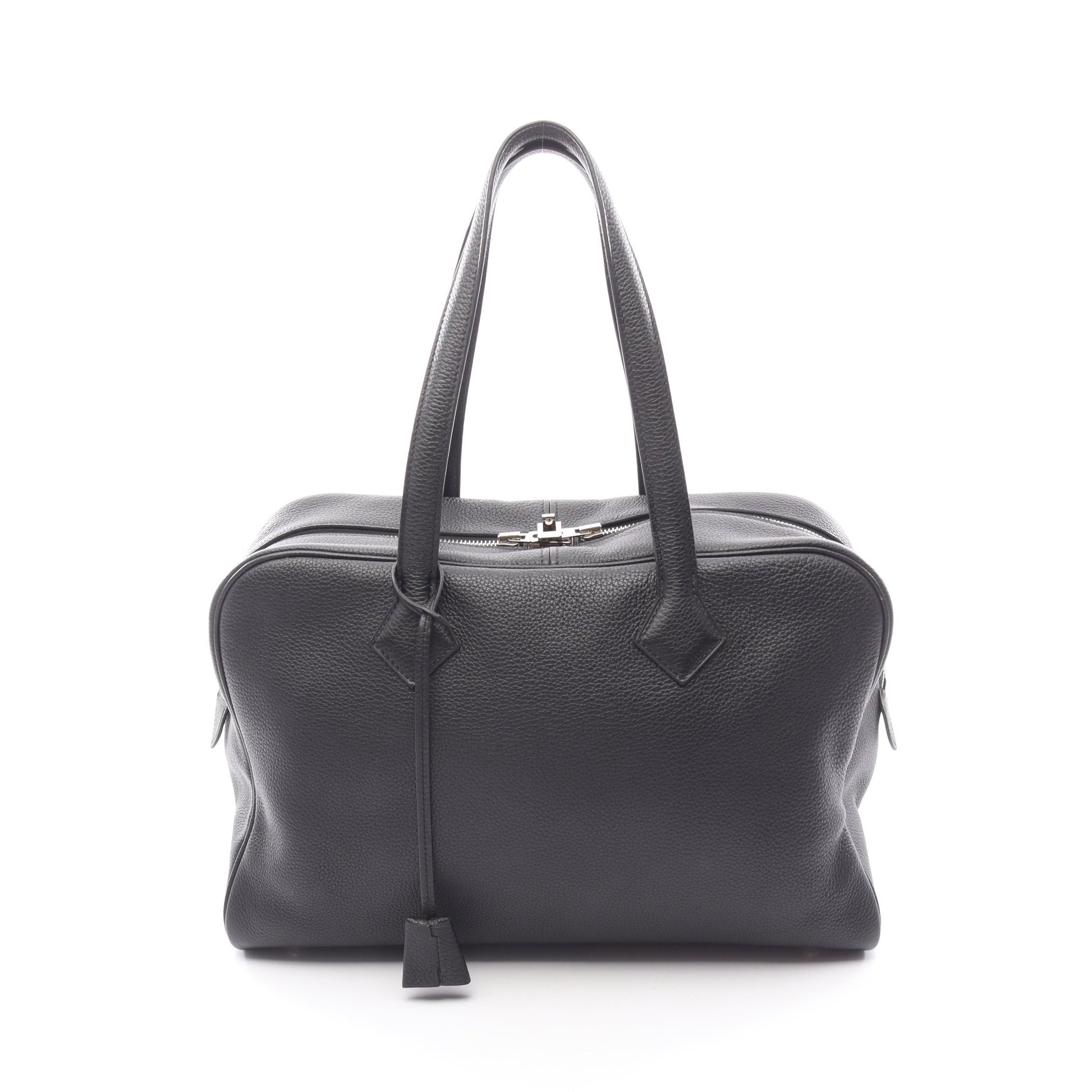ヴィクトリア2 フールトゥ35 ハンドバッグ トリヨンクレマンス ブラック シルバー金具 X刻印 エルメス バッグ HERMES